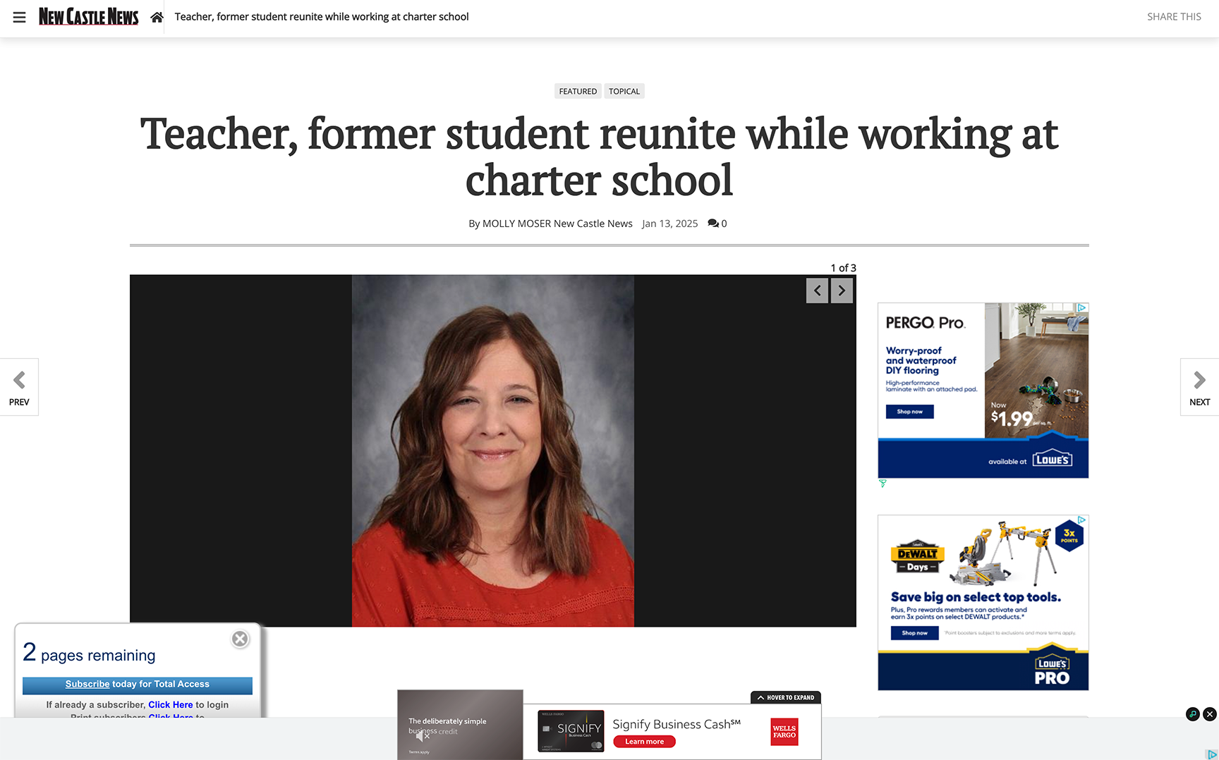 Teacher, former student reunite while working at charter school – New Castle News Website